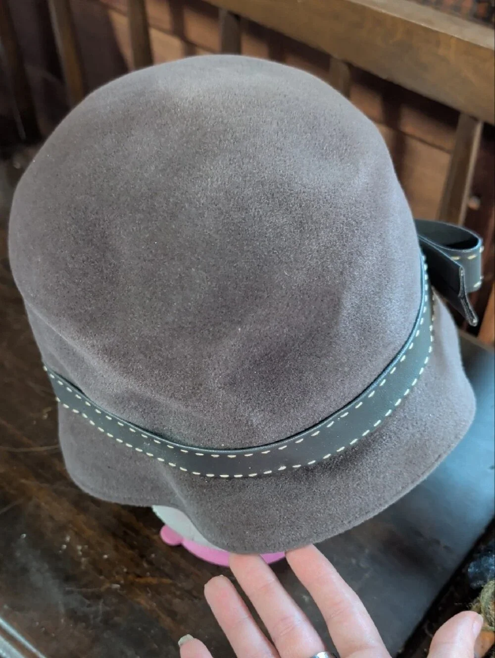 MCM Original Roberta Bernays Hat Brown Wool Felt Bucket Cloche Met Museum Artist